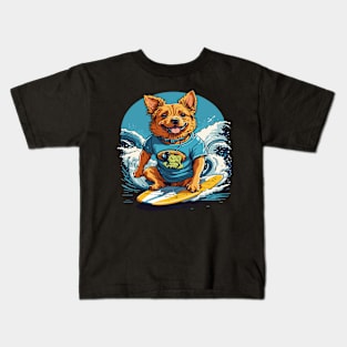 Surfer Dog Kids T-Shirt